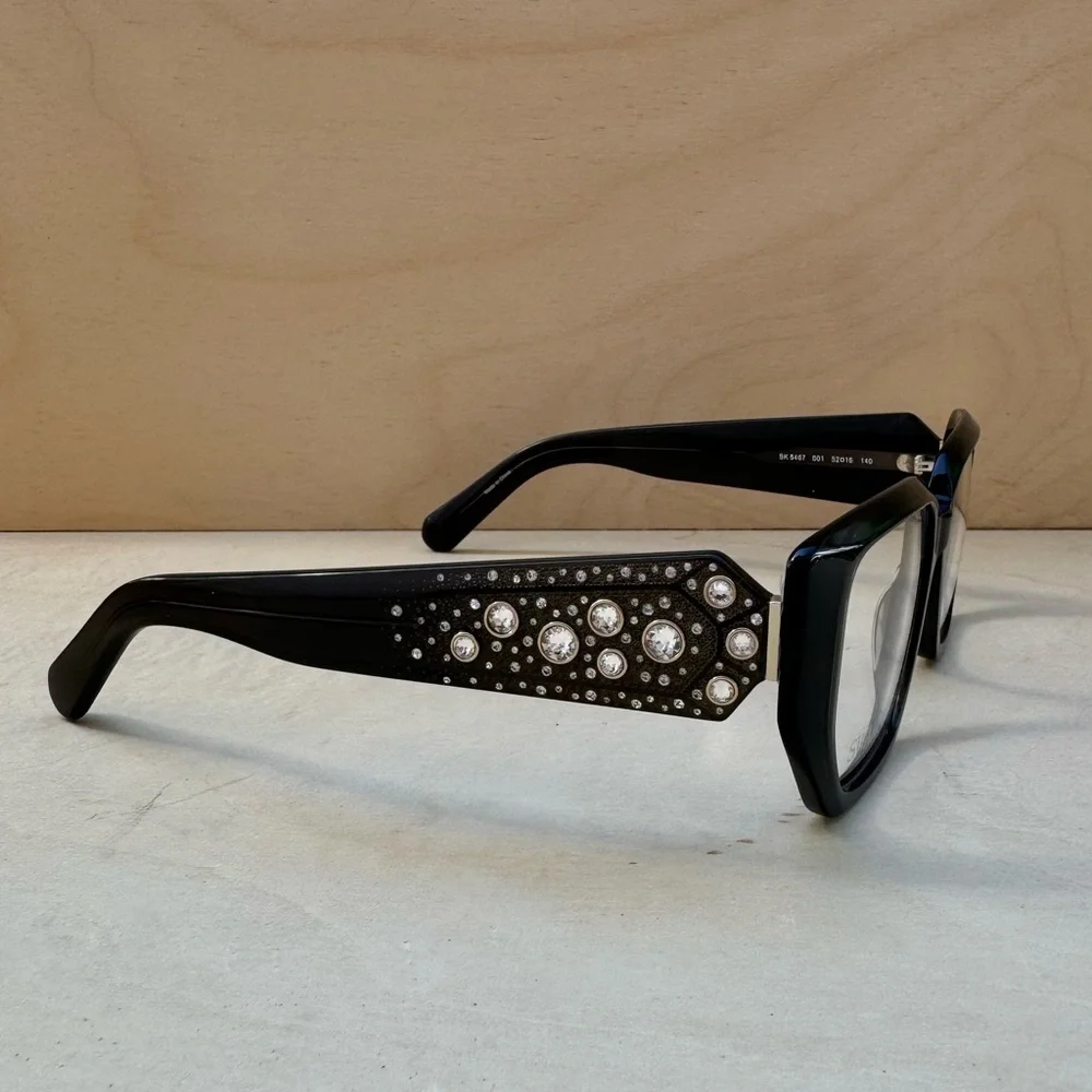 NEW Swarovski Black Crystal-Embellished Glasses - Picture 4 of 7
